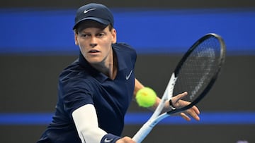 Jannik Sinner, contra Marin Cilic en Pekín.