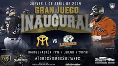 Sultanes - Leones en vivo: LMB, inicio de temporada 2019