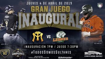 Sultanes - Leones en vivo: LMB, inicio de temporada 2019