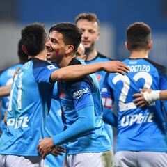 Hirving Lozano, con buena actuación en el Napoli vs. Sassuolo