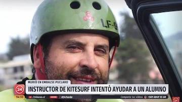 Carlos Garc&iacute;a Van Rysselberghe, instructor de kitesurf fallecido en embalse Puclaro (Chile) intentando ayudar a dos de sus alumnos.