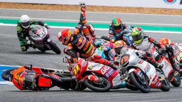 Una caída que puede sentenciar el título de Moto3