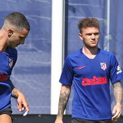 Mucho calor, remates a portería y Mario Hermoso, con el grupo