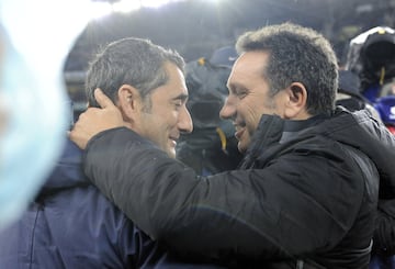 Ernesto Valverde y Eusebio Sacrist¨¢n.