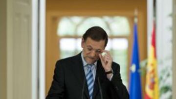 El presidente del Gobierno, durante su intervención de este mediodía.