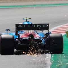 ¿Flexa el alerón trasero del Alpine A521 de Alonso y Ocon?