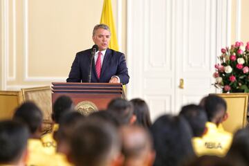 El Presidente de la República, Iván Duque, entregó el Pabellón Nacional a los deportistas de la delegación colombiana, encabezada por el boxeador Yuberjén Martínez, que estarán en los Juegos Panamericanos de Lima 2019, a llevarse a cabo del 26 de julio al 11 de agosto.