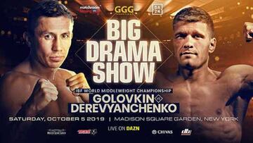 Cartel del Golovkin vs Derevyanchenko.