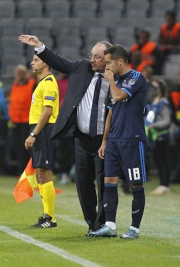 Rafa Benítez y Lucas Vázquez.
