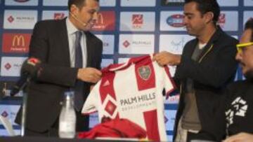 Xavi, en el acto de presentación del campus.