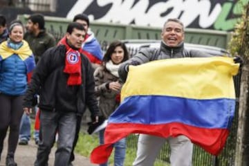 El aforo del estadio Germán Becker en Temuco será lleno en su mayoría por hinchas colombianos.