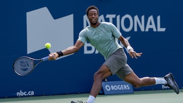 Gael Monfils, durante su partido contra Tsitsipas en Toronto.