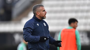 Javi Rey, en un entrenamiento de esta semana.