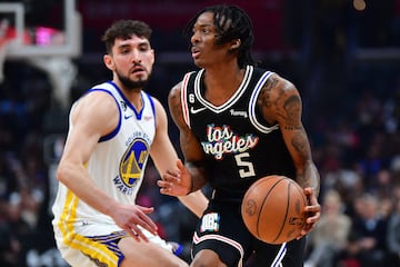 Bones Hyland (Los Angeles Clippers) ante Ty Jerome (Golden State Warriors)