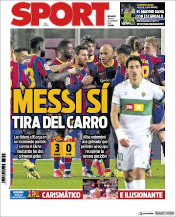 "Gol de oro"... las portadas deportivas de hoy