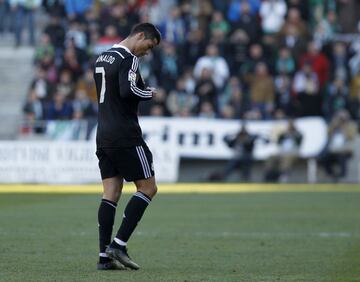 Expulsi¨®n de Cristiano Ronaldo durante un encuentro frente al C¨®rdoba el 24 de enero del 2015.