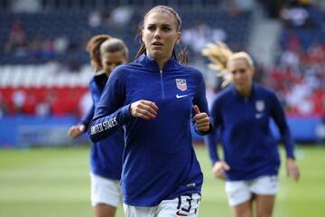 Alex Morgan, jugadora de Estados Unidos durante un entrenamiento del Mundial.