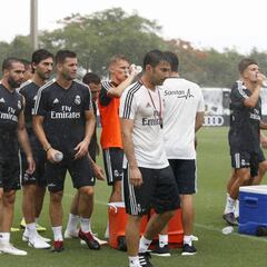 El Real Madrid entrenó 30 minutos en Miami bajo una tormenta