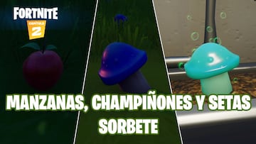 Fortnite Capítulo 2 - Temporada 1 | Desafío de Cameo vs. Chic: cómete una manzana, un champiñón y una seta sorbete
