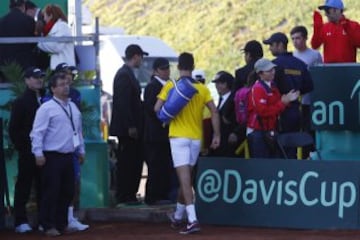 Tenis, Chile v Colombia, Copa Davis 2016.
         , durante el partido de dobles entre Chile ante Colombia por la segunda ronda del Grupo I Americano de Copa Davis.
Iquique, Chile
17/07/2016.
Alex DÃ­az DÃ­az/Photosport