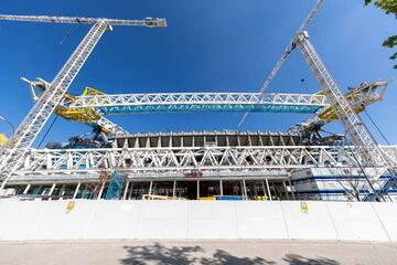 Nuevas imágenes: las obras del estadio Santiago Bernabéu avanzan a buen ritmo