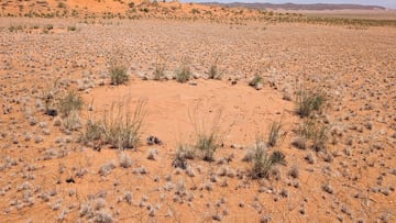 Imagen de un 'círculo de hada' en Namibia (África)