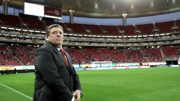 Miguel Herrera durante un partido de los Xolos de Tijuana en su regreso a la Frontera.