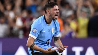 Fede Valverde, con la selección de Uruguay.