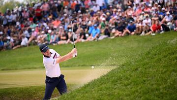 Shot from a bunker on the second hole during the final round of the 2023 PGA Championship at Oak Hill Country Club on May 21, 2023 in Rochester, New York.