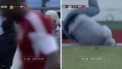 El árbitro se cansa de un técnico y lo manada al suelo