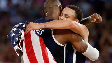 Steve Kerr’s team took on hosts France in Saturday’s gold medal match at Bercy Arena. The United States won a fifth straight Olympic gold in the basketball event.