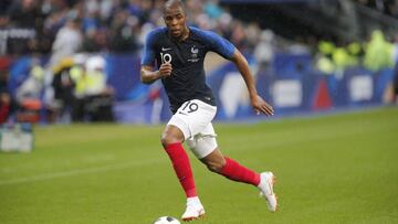 France&#039;s Djibril Sidibe controls the ball during a friendly soccer match between France and Ireland at the Stade de France stadium, in Saint Denis, north of Paris, France, Monday, May, 28, 2018. (AP Photo/Thibault Camus)