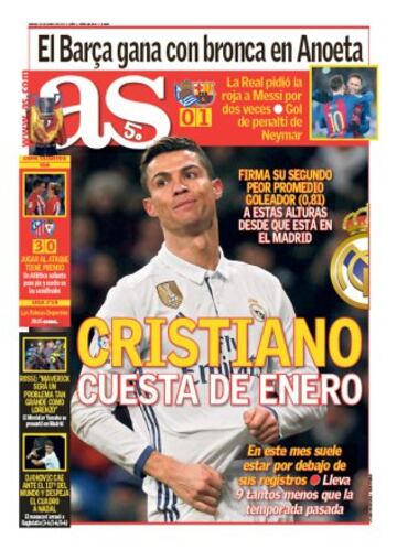 Las portadas de AS de enero