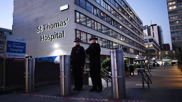Fachada del St Thomas Hospital, donde ha estado ingresado Boris Johnson.