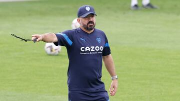 Gattuso, durante un entrenamiento con el Valencia.