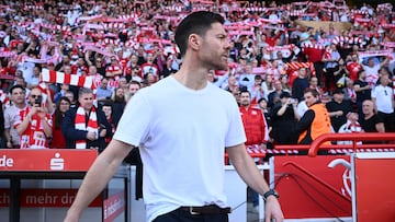 Soccer Football - Bundesliga - 1. FC Union Berlin v Bayer Leverkusen - Stadion An der Alten Forsterei, Berlin, Germany - April 6, 2024 Bayer Leverkusen coach Xabi Alonso before the match REUTERS/Annegret Hilse DFL REGULATIONS PROHIBIT ANY USE OF PHOTOGRAPHS AS IMAGE SEQUENCES AND/OR QUASI-VIDEO.