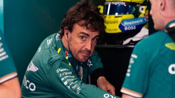 Fernando Alonso (Aston Martin). Barcelona, España. F1 2024.