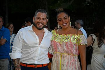 Amor Romeira y Alberto Dugarte asisten al concierto de Luis Miguel en el estadio Santiago Bernab¨¦u.