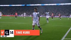 La celebración de Kubo que se hizo viral al momento y que pasa a la historia de los derbis