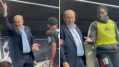 Un aficionado provoca un momento de tensión en el túnel de vestuarios del Reale Arena: gran enfado de Pepe Castro