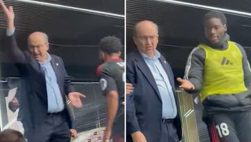Un aficionado provoca un momento de tensión en el túnel de vestuarios del Reale Arena: gran enfado de Pepe Castro