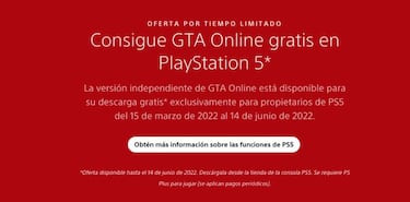 Cómo conseguir GTA Online gratis para PS5: requisitos, fechas y descarga