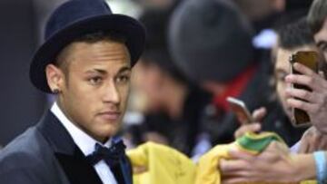 Neymar en la gala del Balón de Oro.