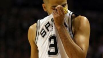 Tony Parker, durante el tercer partido de las Finales disputado la pasada madrugada.