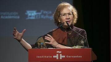 Margarita del Val during VI Concha García Campoy Scientific Journalism Awards in Madrid Monday 18 January 2021