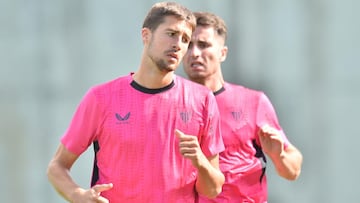 Martón, entrenando en Lezama.