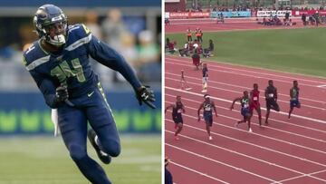 La carrera de DK Metcalf de la NFL con los mejores atletas de 100 metros