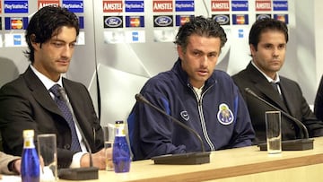 Jos&eacute; Mourinho y Vitor Ba&iacute;a, durante su etapa en el Oporto.