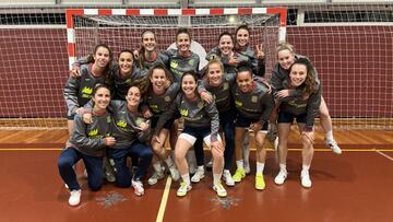 Las jugadoras durante un entrenamiento.