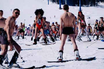 Descenso en bikini y ba?ador, tanto en esqu¨ª como en snowboard, de 1.761 personas.